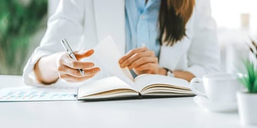 woman working at desk