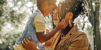 mother happy to be with her child